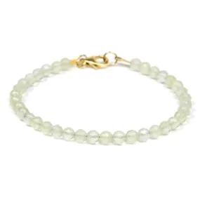 Prehnite Bracelet with Gold Filled Trigger Clasp