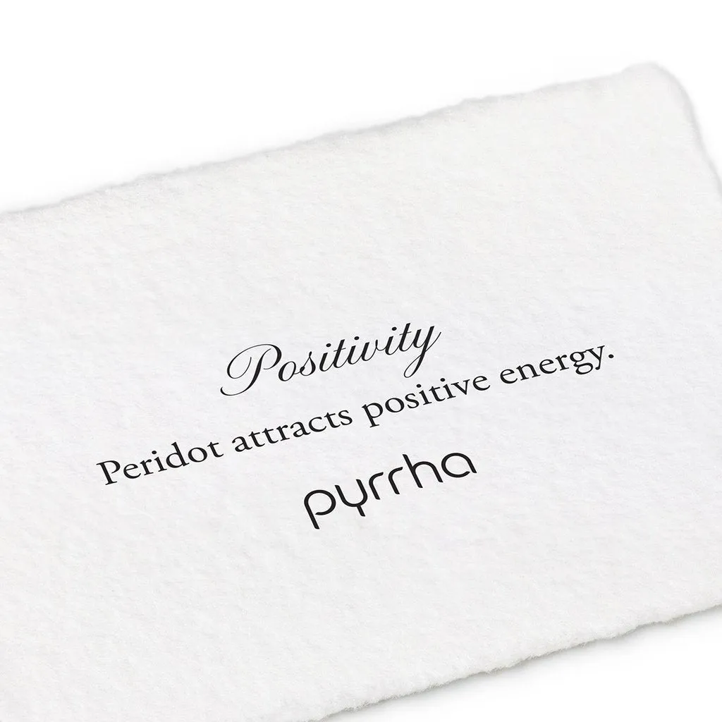 Pyrrha - Positivity Peridot Signature Attraction Charm in Silver