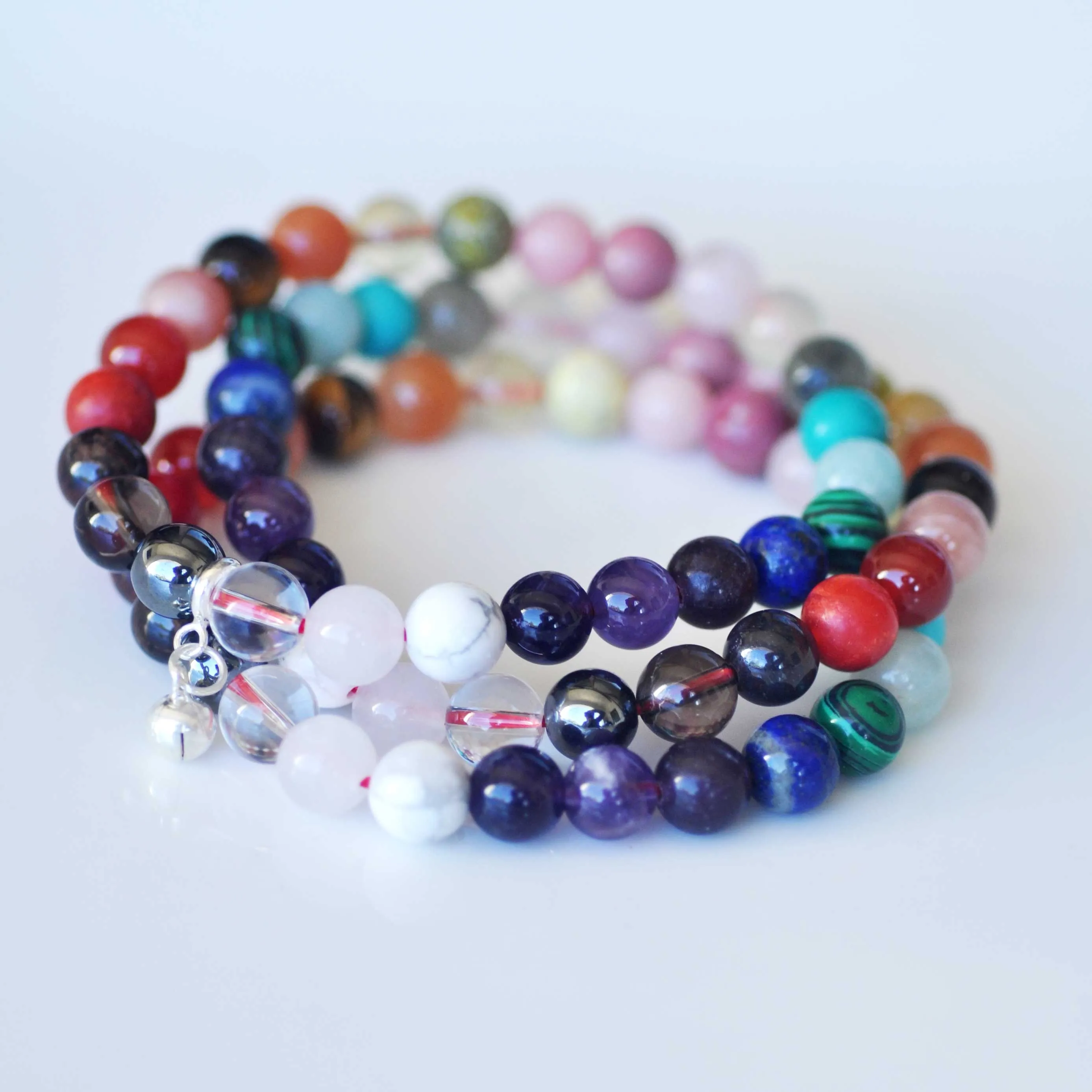 Rainbow Bracelet Stack - Balance & Protection with FREE CHAKRA DECK