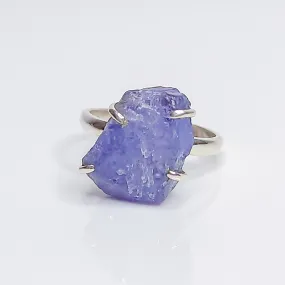 Raw Tanzanite Birthstone Ring