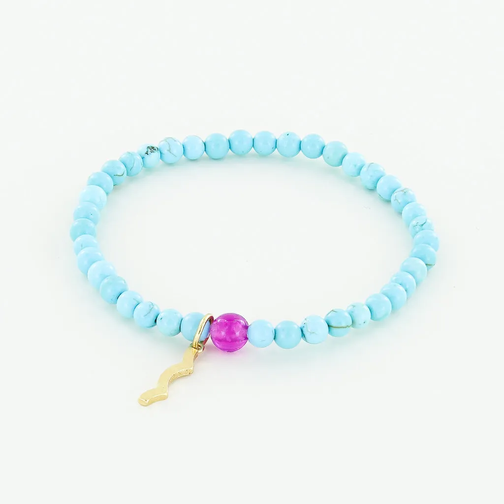 Rayminder UV Awareness Bracelet in Cyan Turquoise