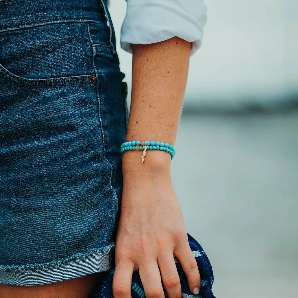 Rayminder UV Awareness Bracelet in Cyan Turquoise