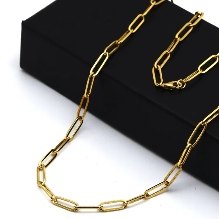 Real Gold Paper Clip Chain Necklace 0002 (45 C.M) CH1178