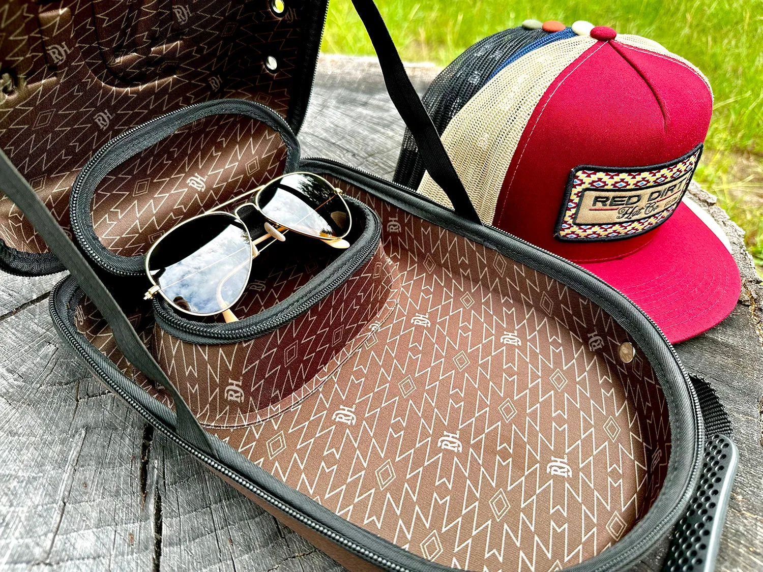 Red Dirt Cap Carrier with Sunglass Holder