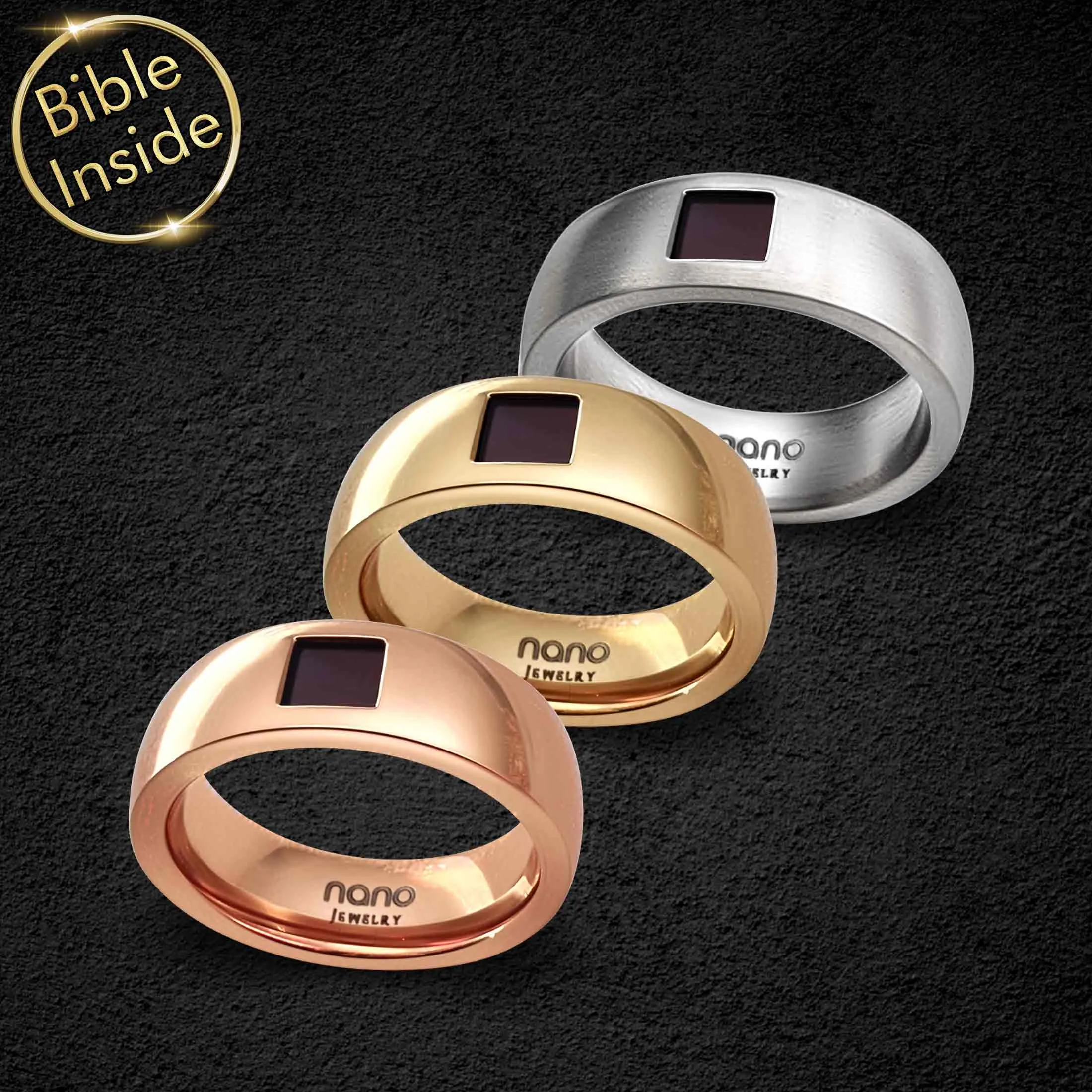 Religious Ring with Nano Bible - Pure Band Ring