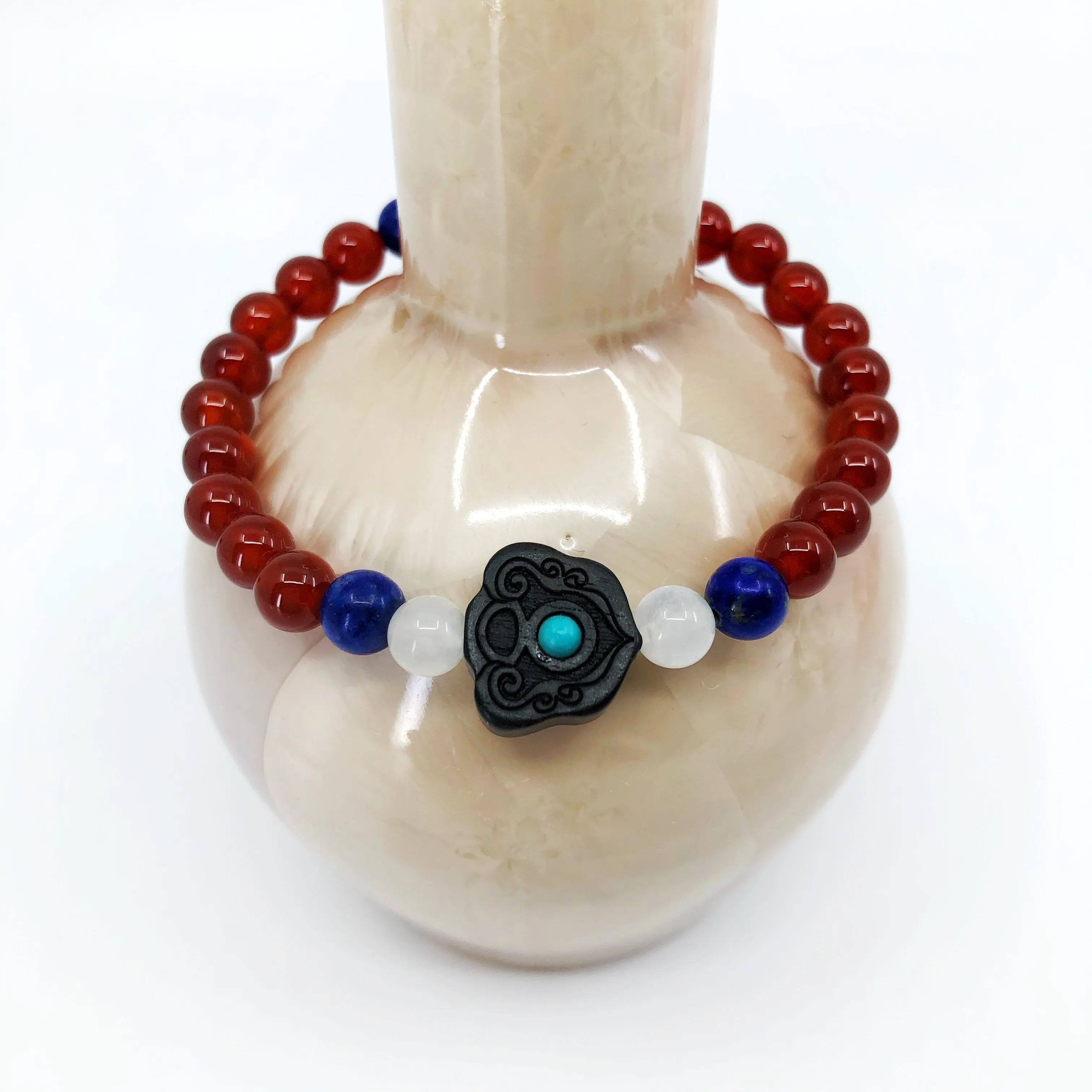 Reunion Beaded Carnelian Bracelet