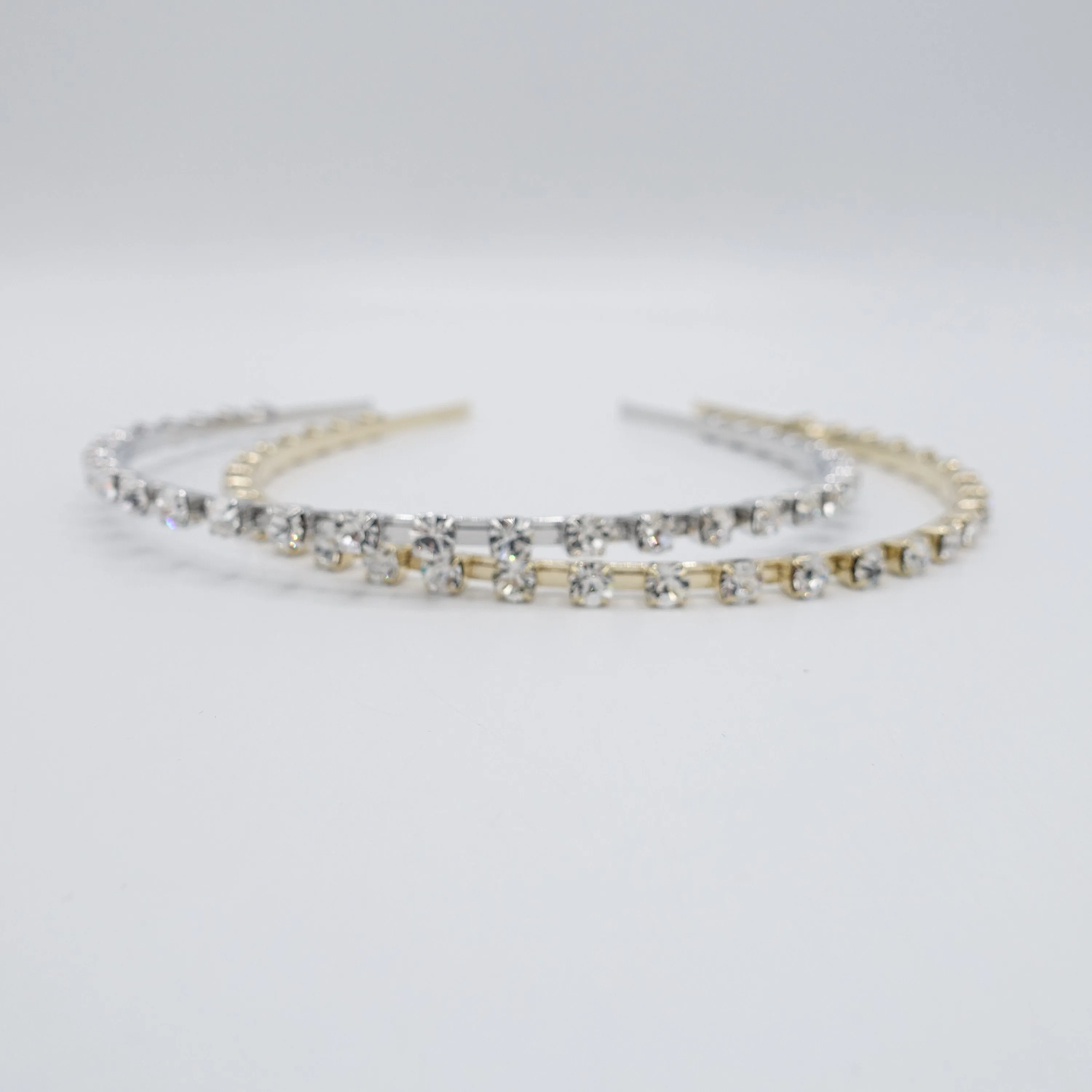 rhinestone embellished metal thin headband