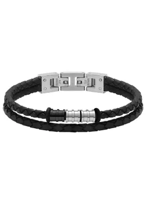 ROCHET JEWELLERY GENTLEMAN LEATHER BRACELET BLACK ZJ HB8001