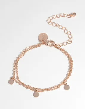 Rose Gold Charmed Pack Bracelet