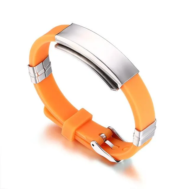 Sailor's Adjustable Stainless Steel Silicone Bracelet