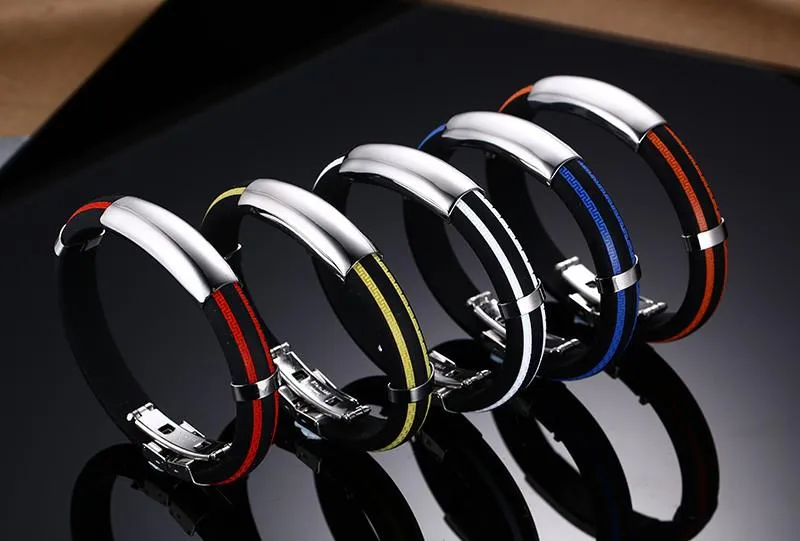 Sailor's Adjustable Stainless Steel Silicone Bracelet