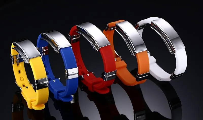 Sailor's Adjustable Stainless Steel Silicone Bracelet