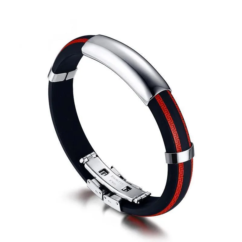 Sailor's Adjustable Stainless Steel Silicone Bracelet