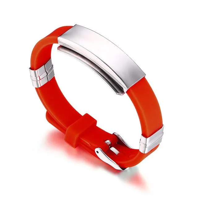 Sailor's Adjustable Stainless Steel Silicone Bracelet