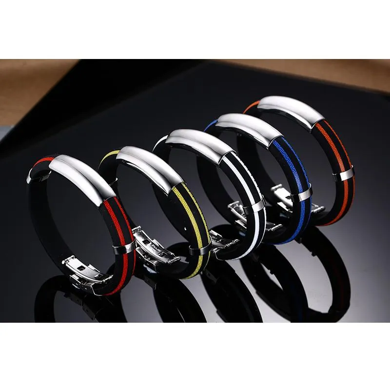 Sailor's Adjustable Stainless Steel Silicone Bracelet