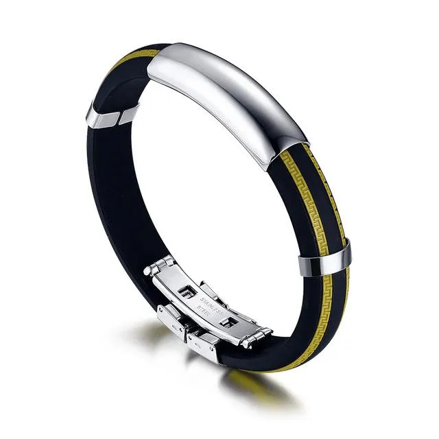 Sailor's Adjustable Stainless Steel Silicone Bracelet