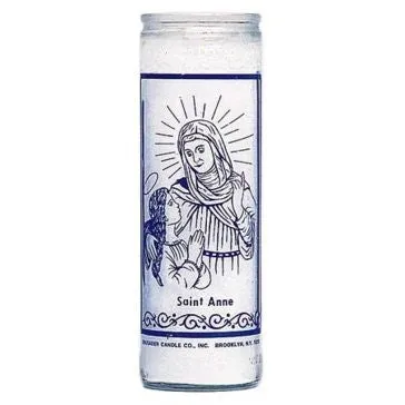 Saint Anne Glass Candle