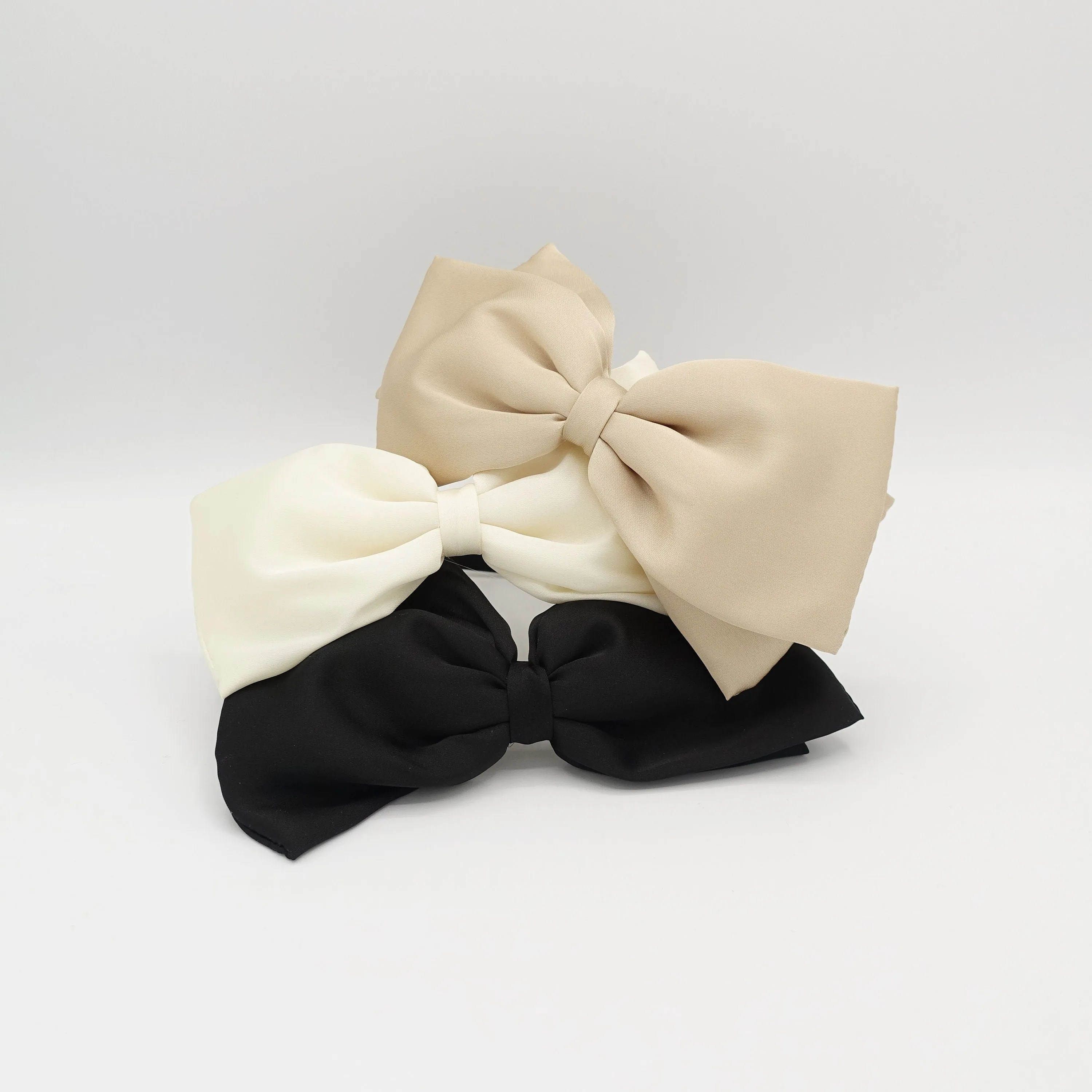 satin padded hair bow headband luxury women hair accessories