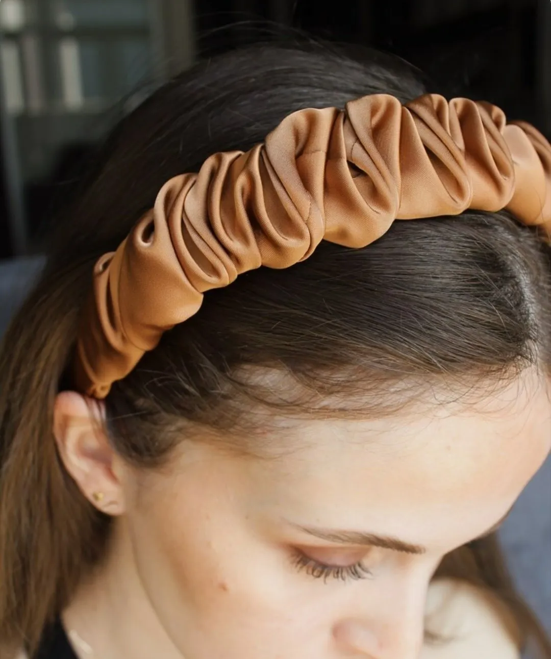 satin spiral wave headband pleated wrap feminine stylish hairband women hair accessory