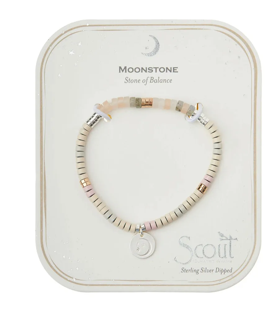 Scout Stone Intention Bracelet - Moonstone / Silver / Gold