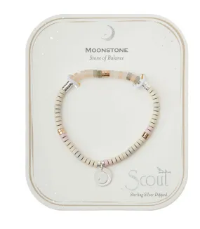 Scout Stone Intention Bracelet - Moonstone / Silver / Gold