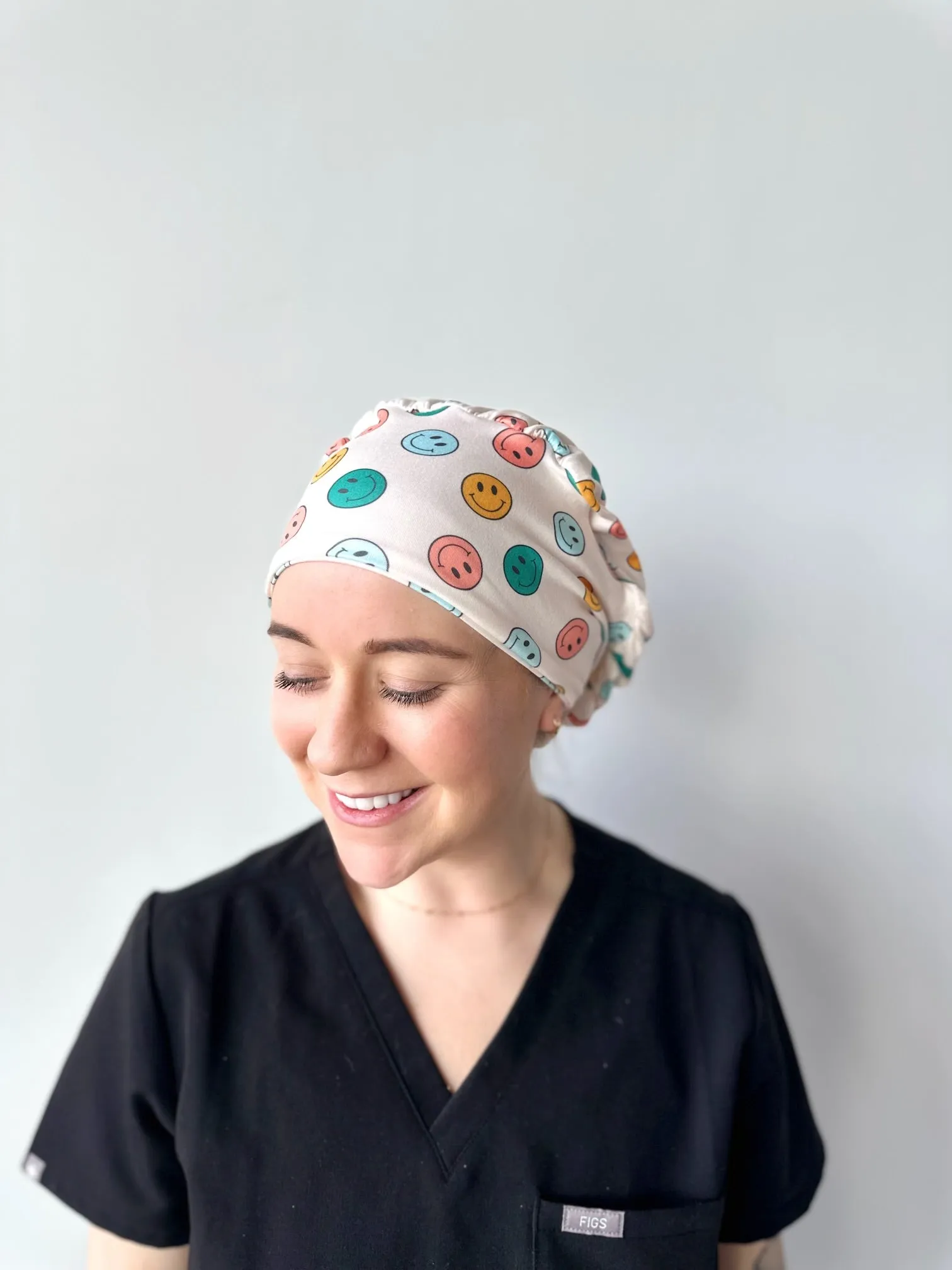 Scrub Hat - Retro Smiley