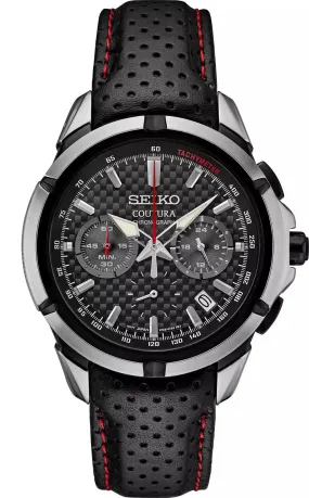 Seiko Coutura Quartz Chronograph 42.0 mm Black Dial Men's Watch (SSB437)