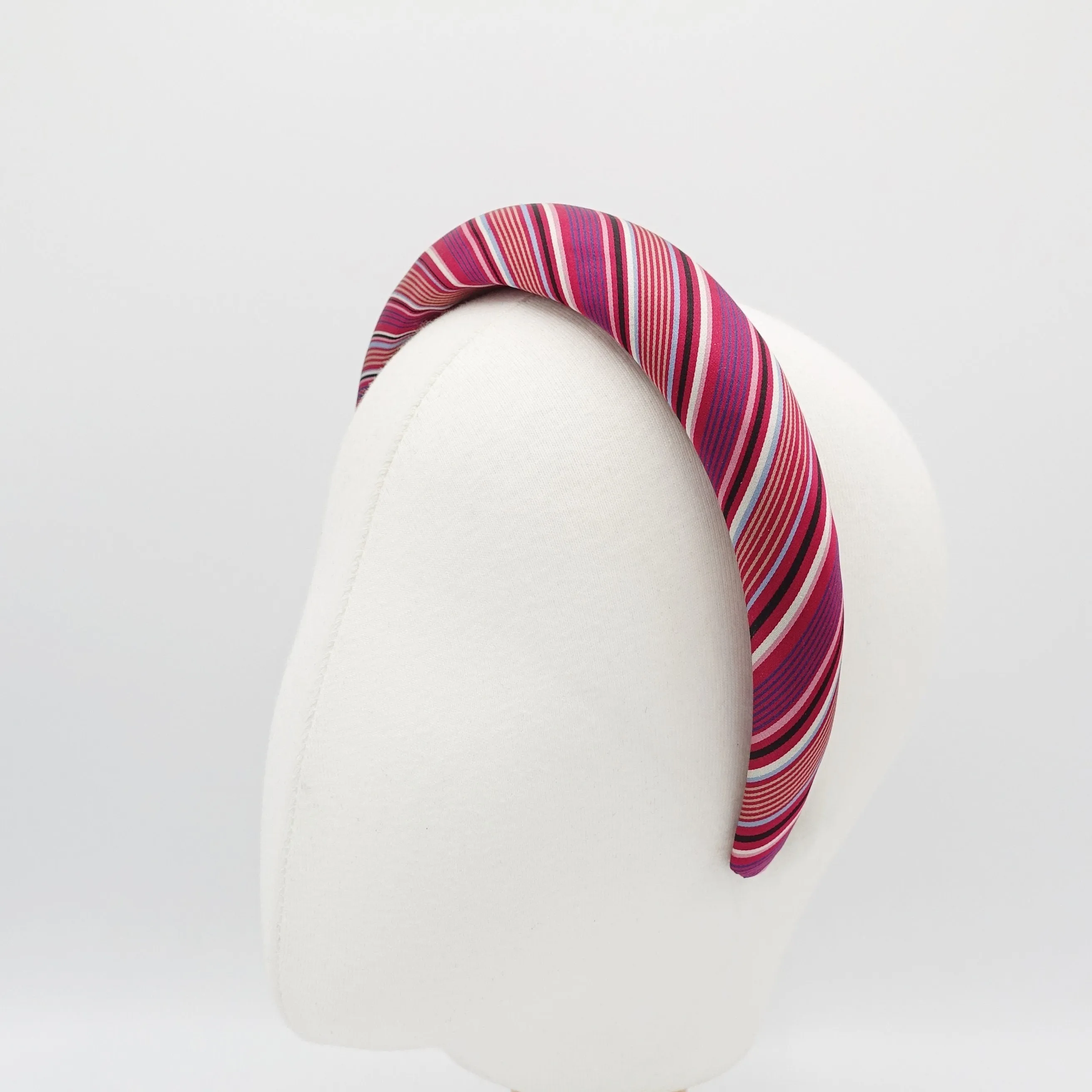 silk padded headband stripe candy cane pattern casual hairband for women-VS202109