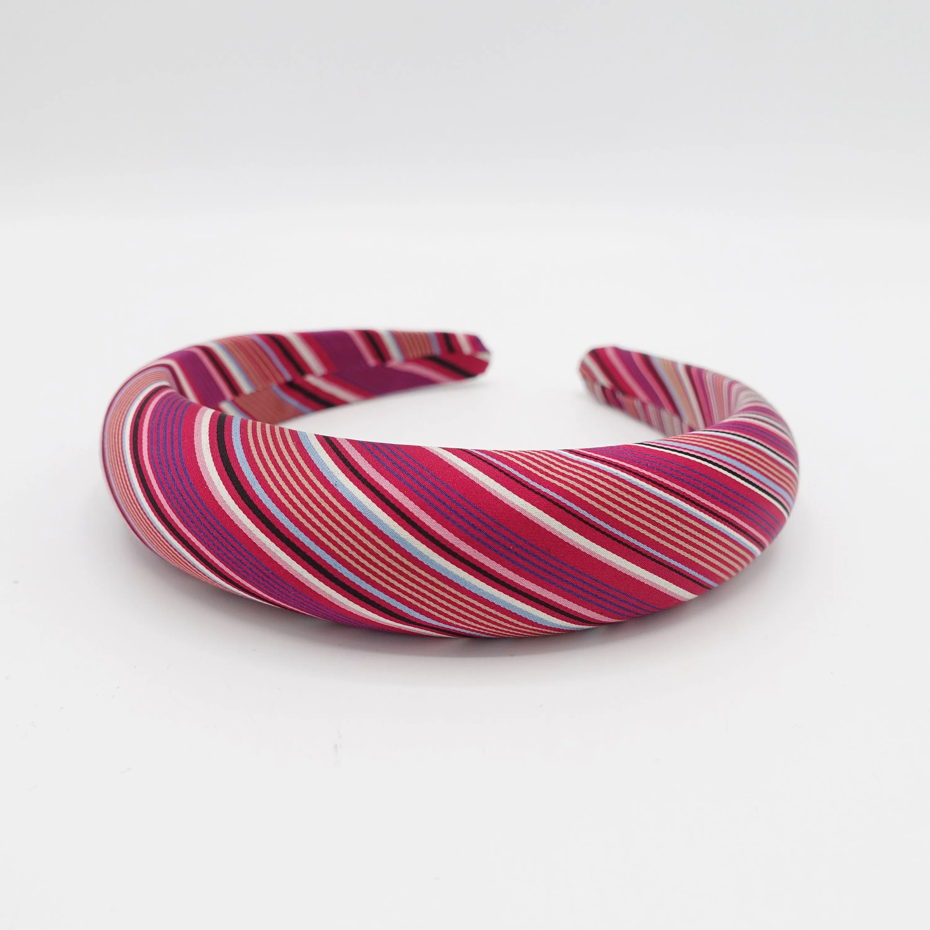 silk padded headband stripe candy cane pattern casual hairband for women-VS202109