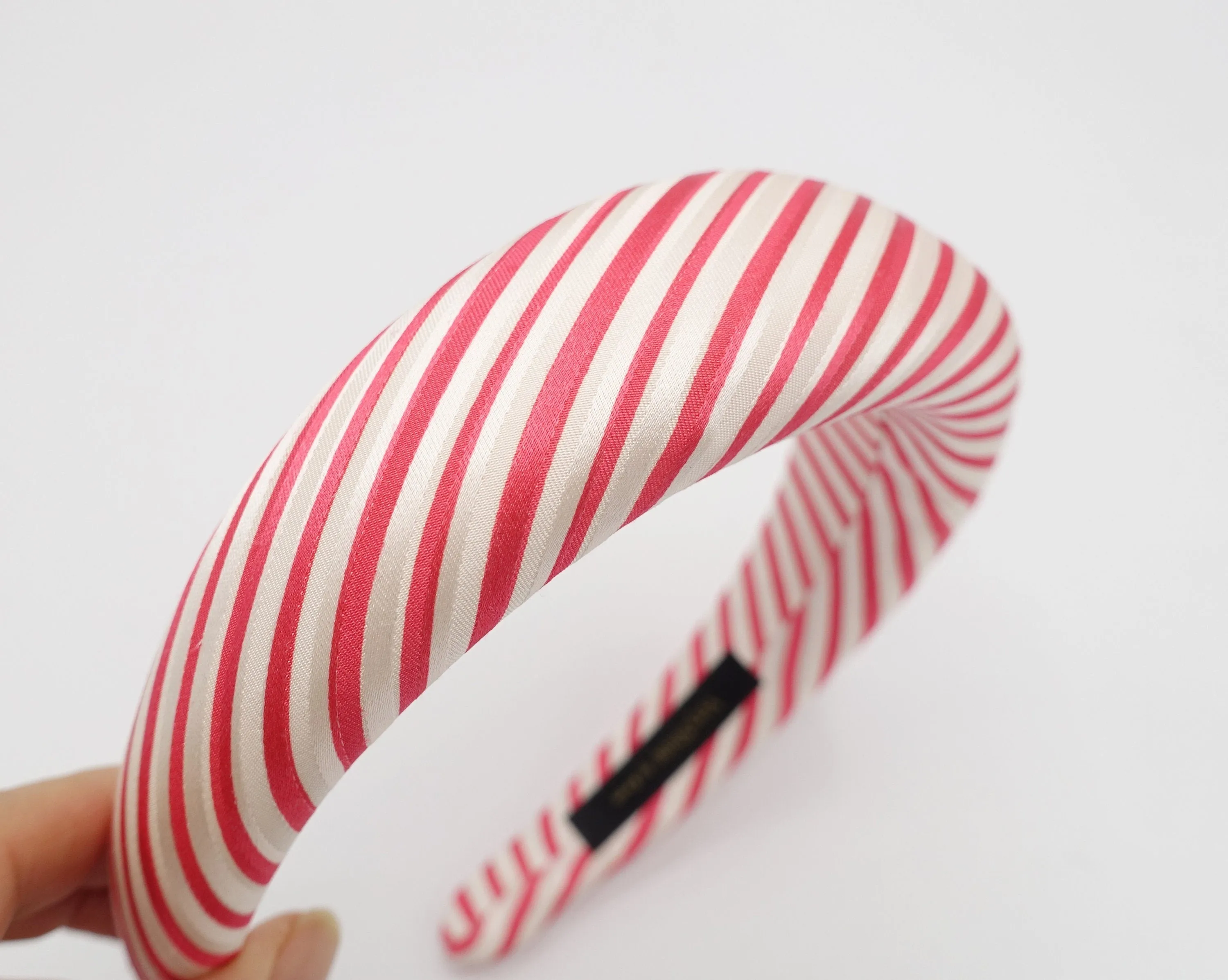 silk padded headband stripe candy cane pattern casual hairband for women-VS202109