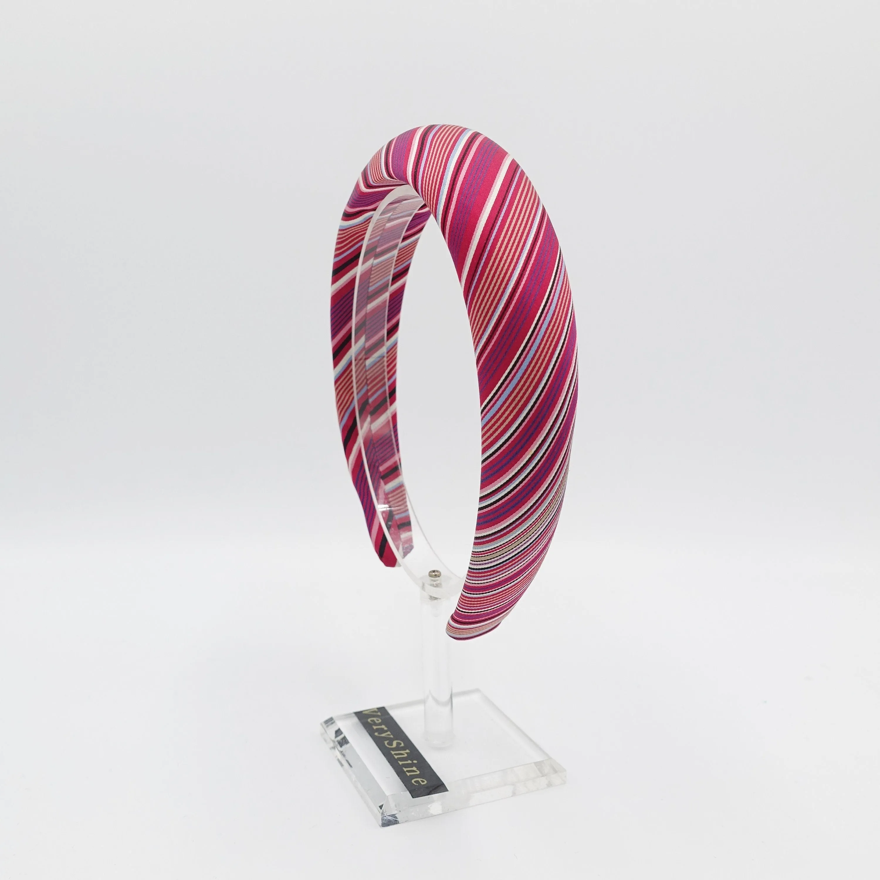 silk padded headband stripe candy cane pattern casual hairband for women-VS202109