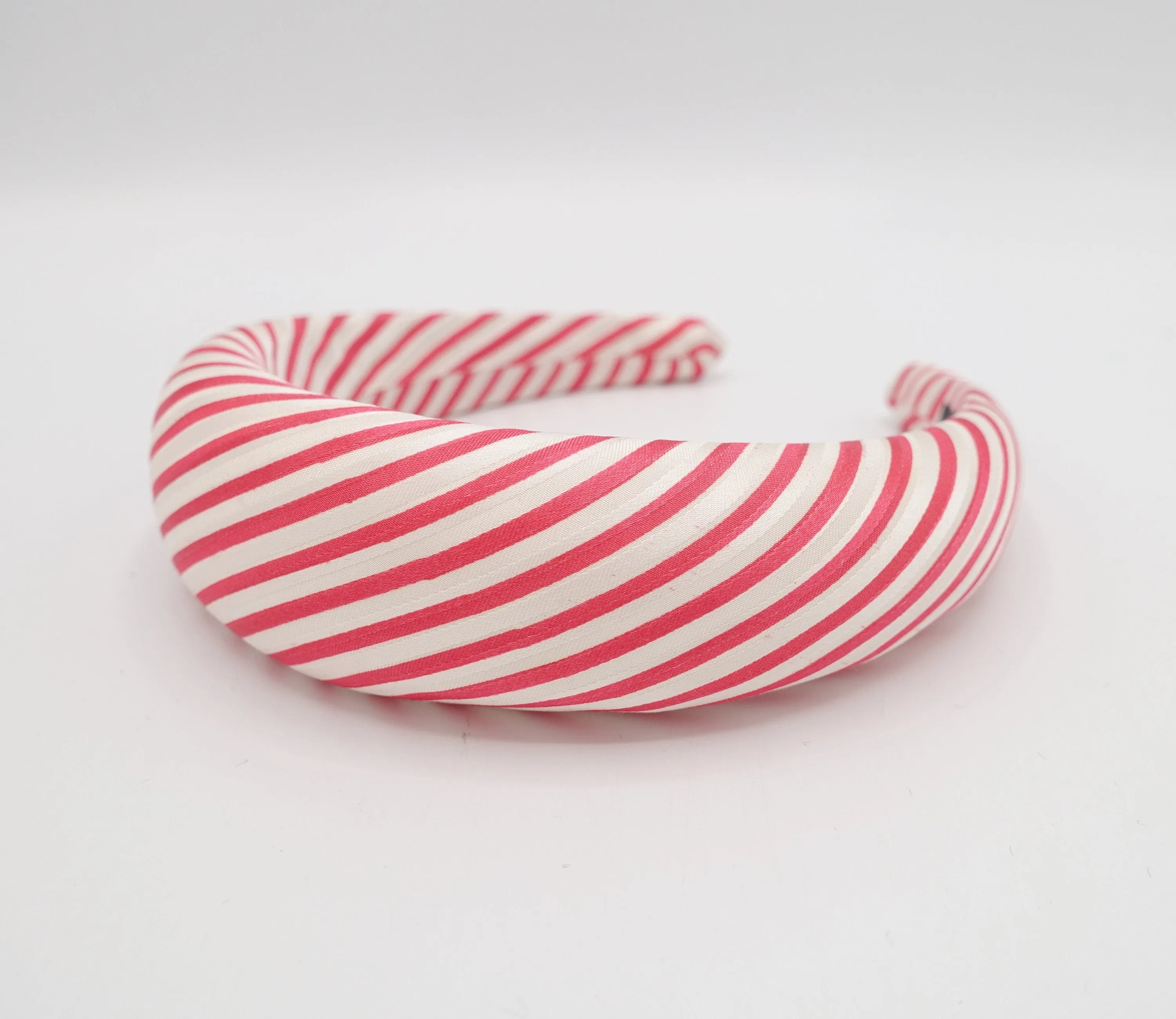 silk padded headband stripe candy cane pattern casual hairband for women-VS202109