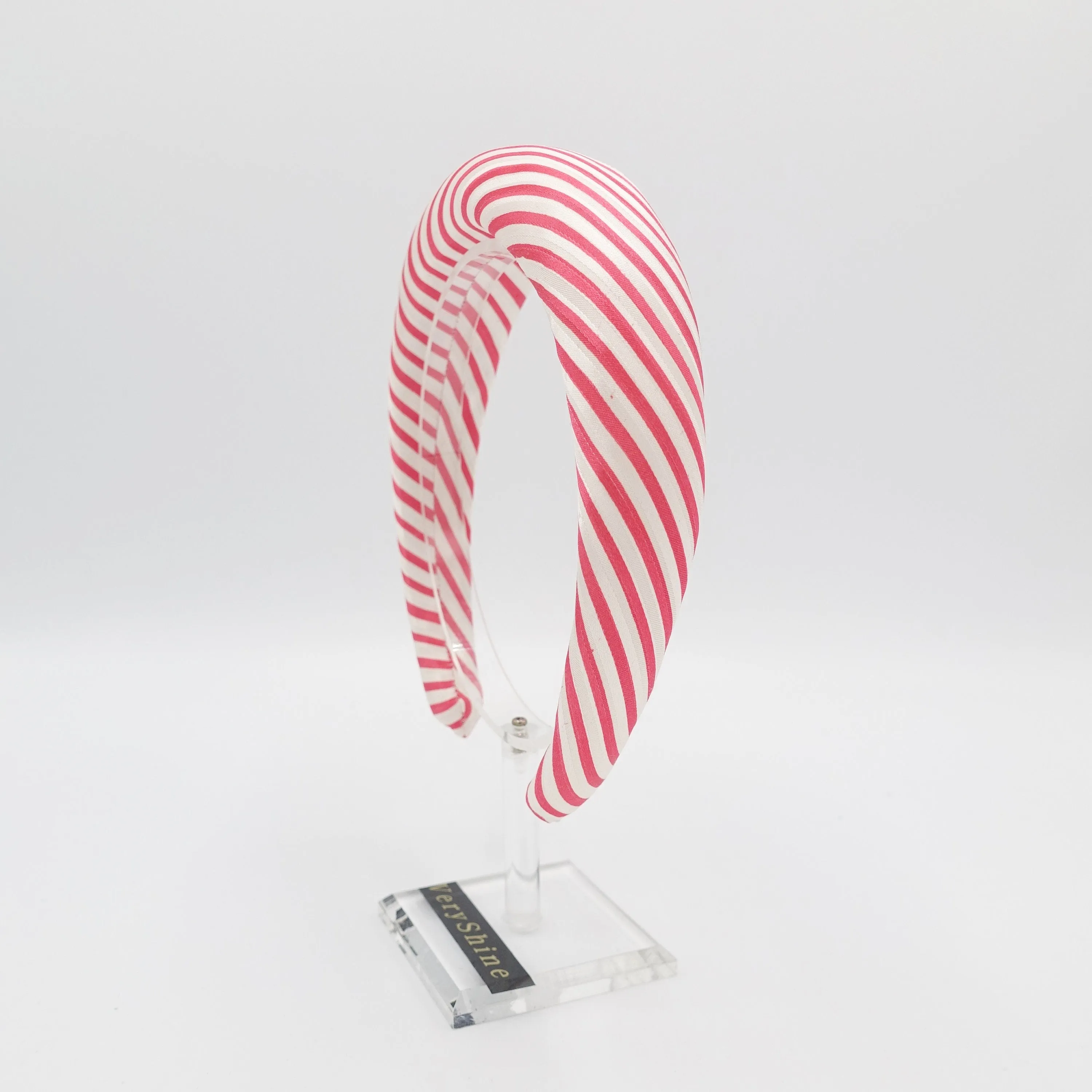 silk padded headband stripe candy cane pattern casual hairband for women-VS202109