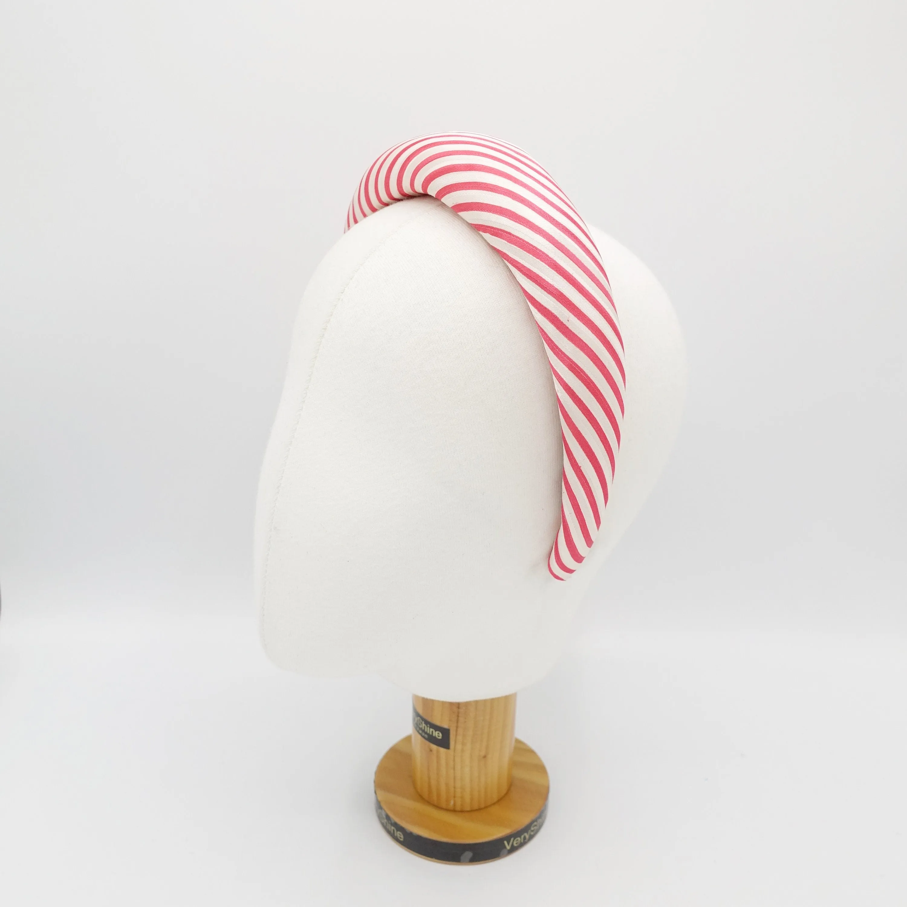 silk padded headband stripe candy cane pattern casual hairband for women-VS202109