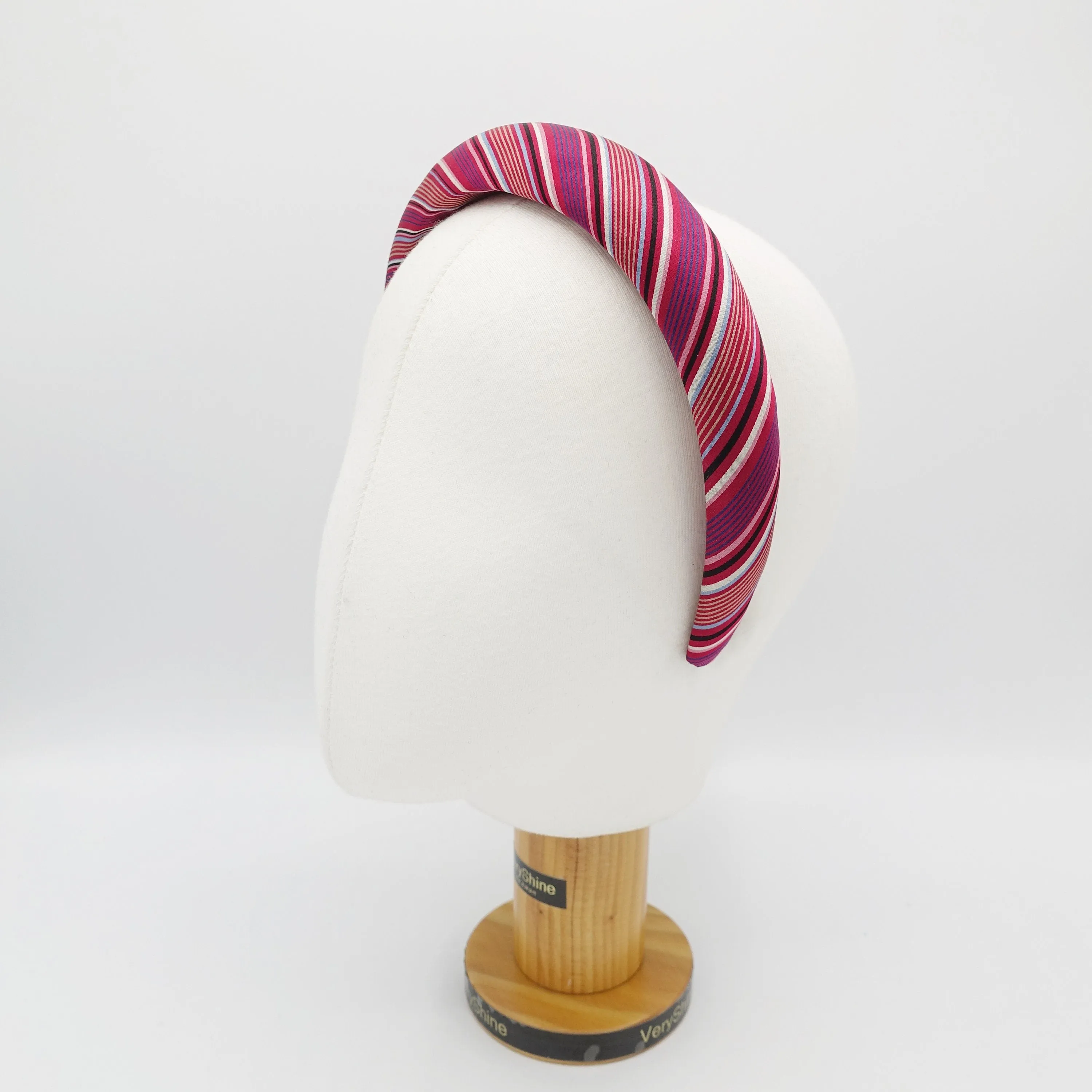 silk padded headband stripe candy cane pattern casual hairband for women-VS202109