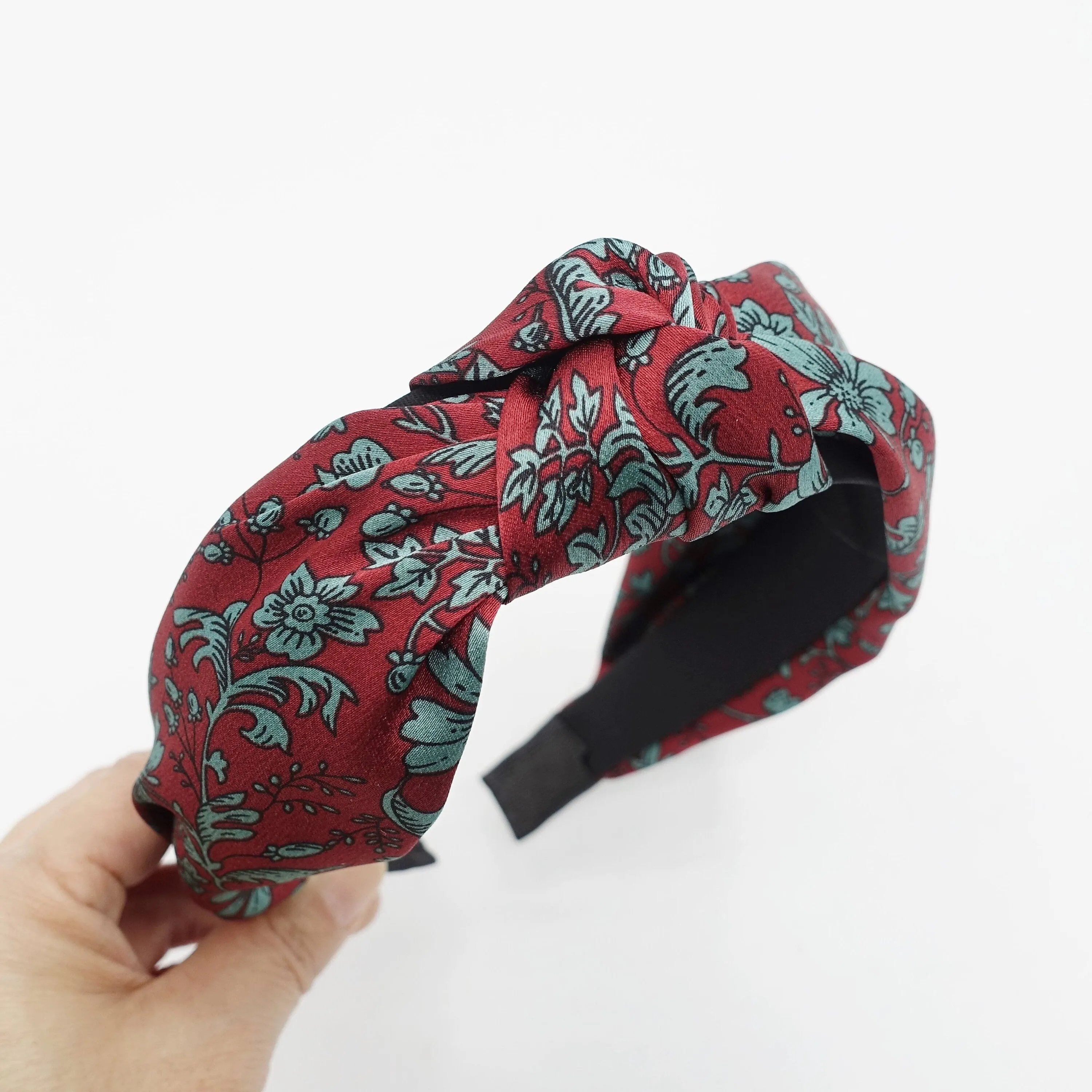 silk satin headband floral print hairband women hair accessory