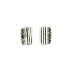 Silver 3-Hole Bead Bar 12mm