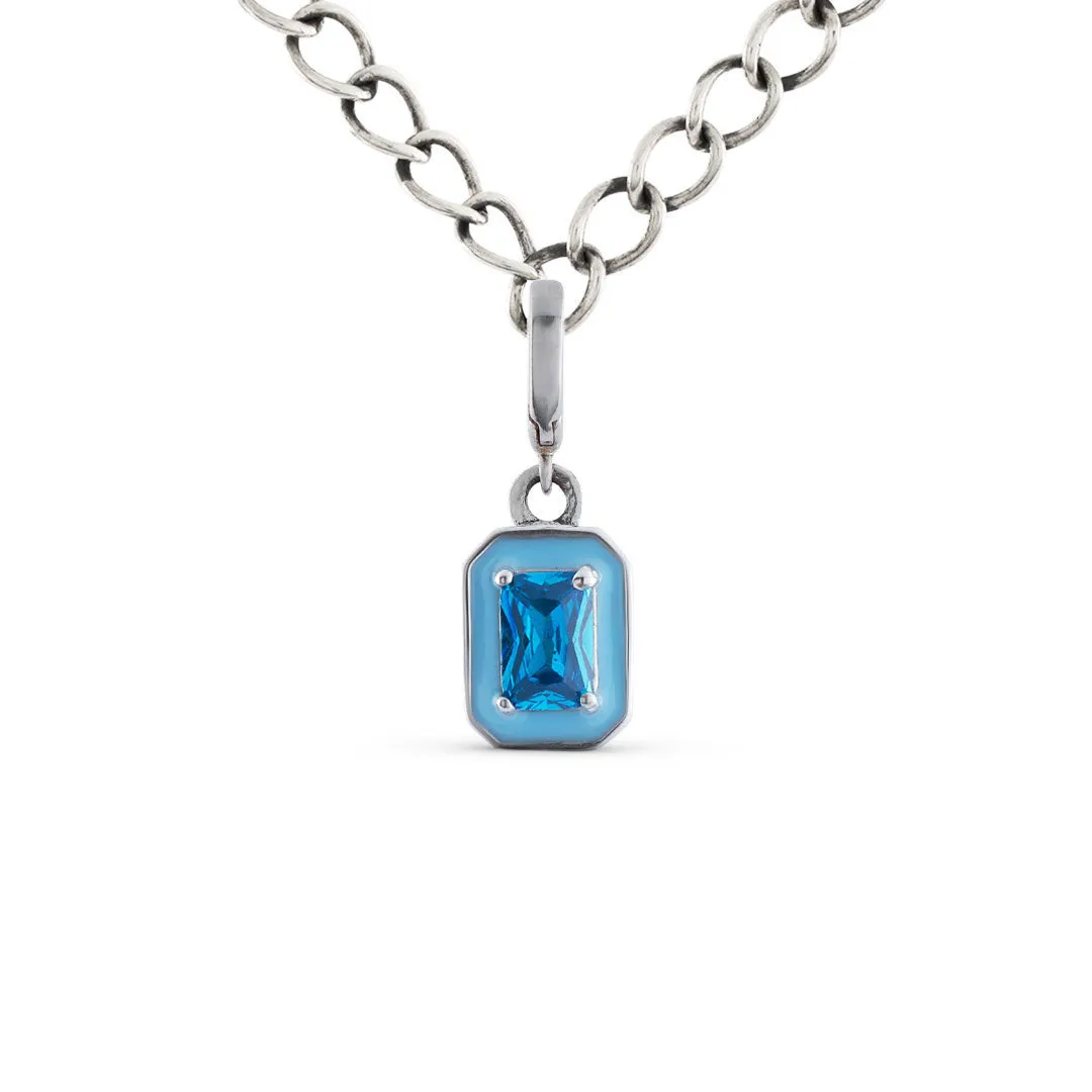 Silver Blue Blush Pendant