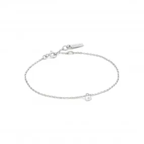 Silver Padlock Bracelet B032-02H