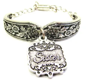 Sister Victorian Scroll Vintage Spoon Chain Bracelet