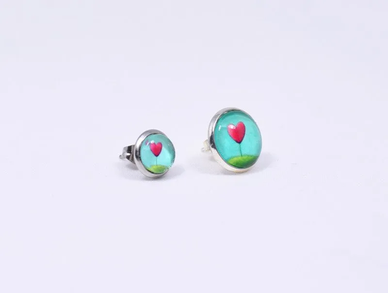 Small Stud Earrings – "Waiting for the Rain" – Amélie Gagné