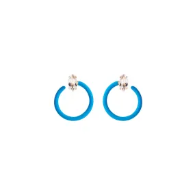 SMALL TENDRIL CIRCLE EARRINGS ~ IN TURQUOISE