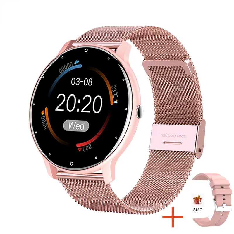 Smart watch Ladies Full touch Screen Sports Fitness watch IP67 waterproof Bluetooth For Android iOS Smart watch Female