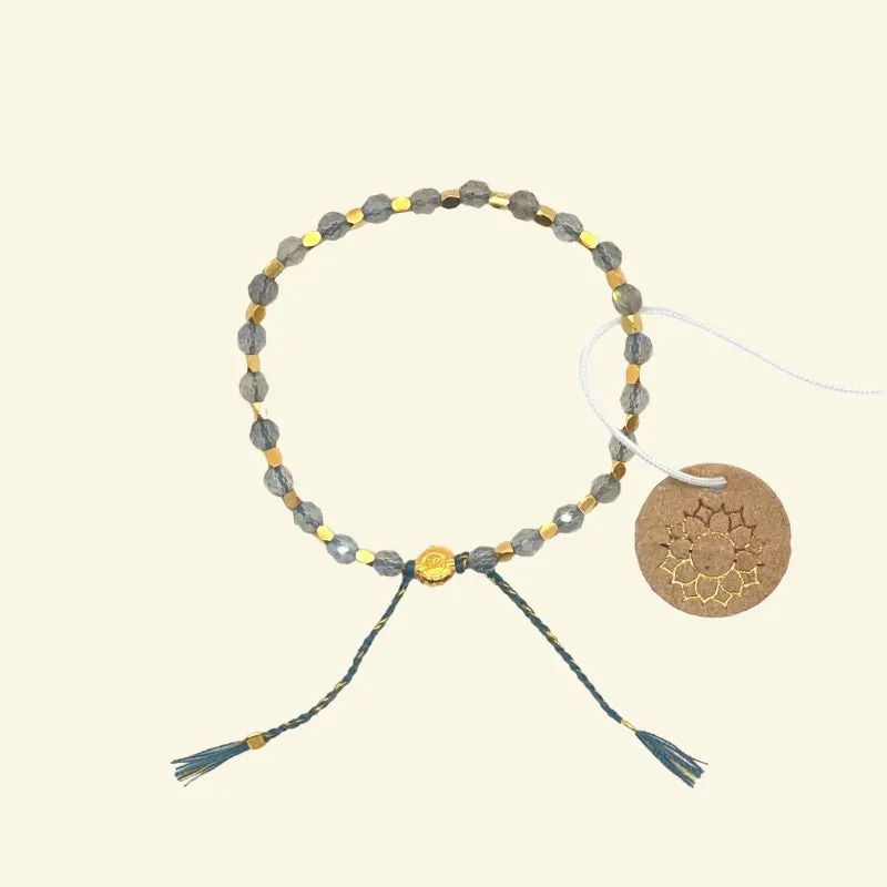 smr | gray moonstone with yellow gold | Signature Collection bracelet