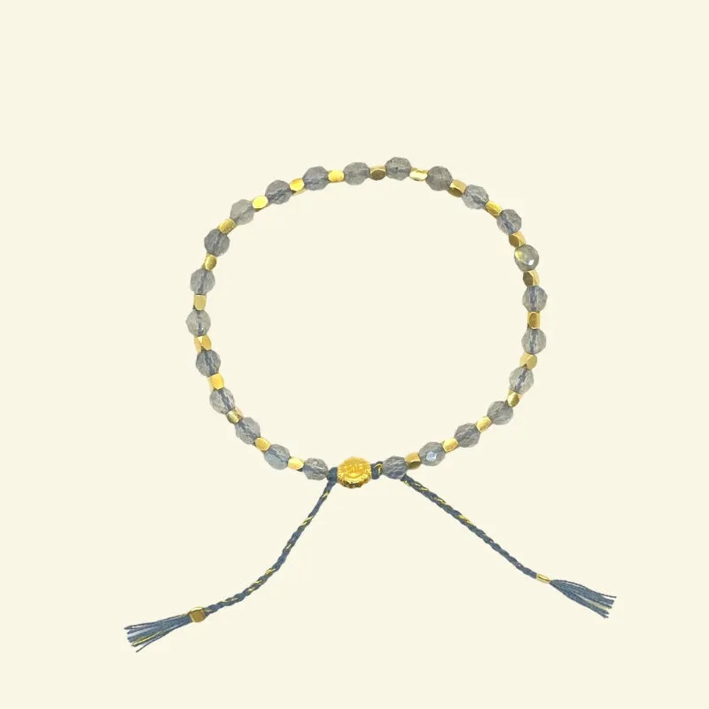 smr | gray moonstone with yellow gold | Signature Collection bracelet