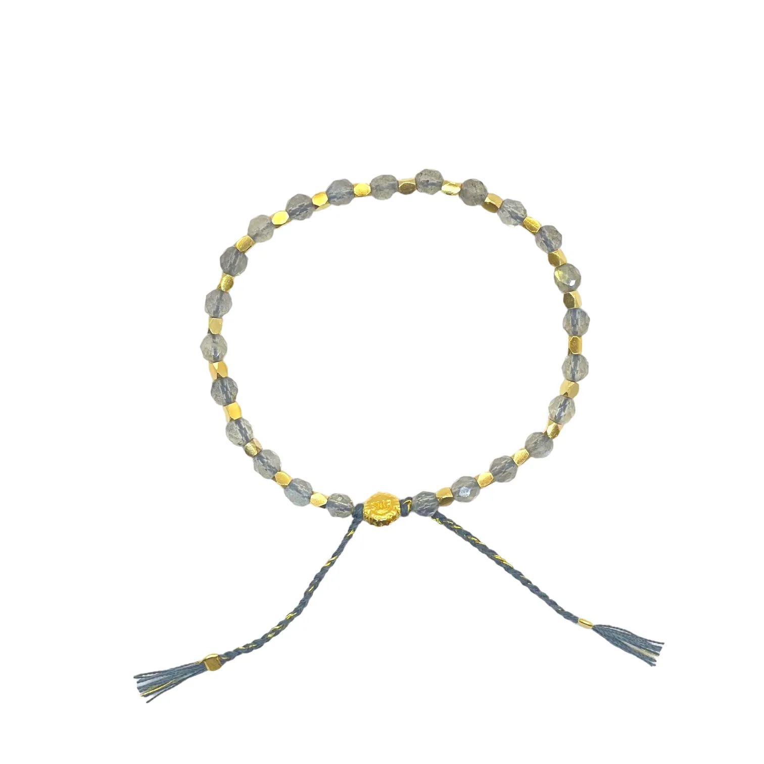 smr | gray moonstone with yellow gold | Signature Collection bracelet