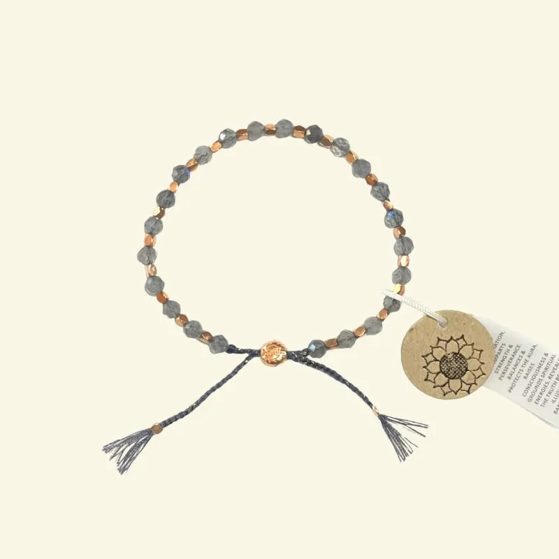 smr | labradorite with rose gold | Signature Collection bracelet