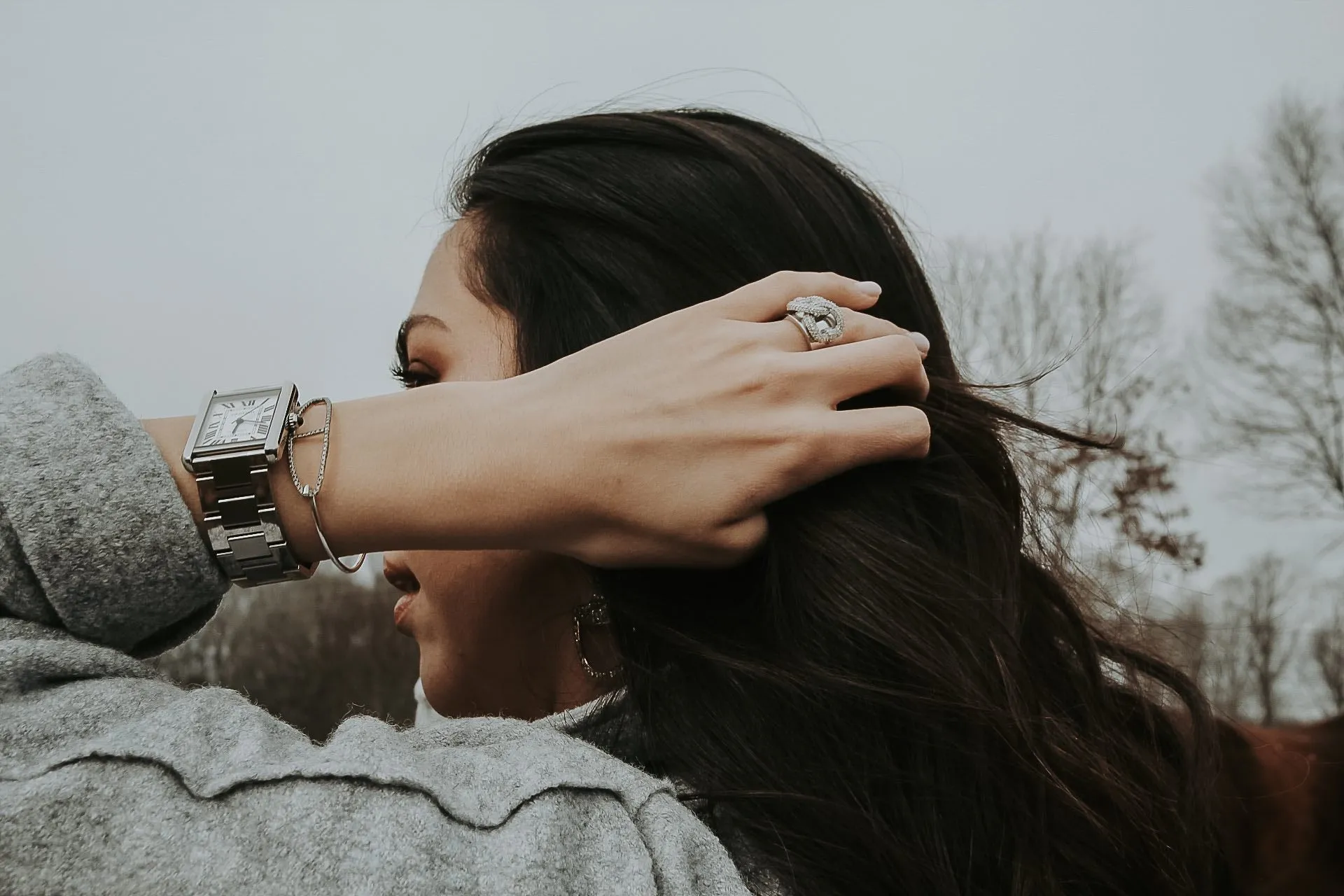 Snaffle Lock Ring | White Gold