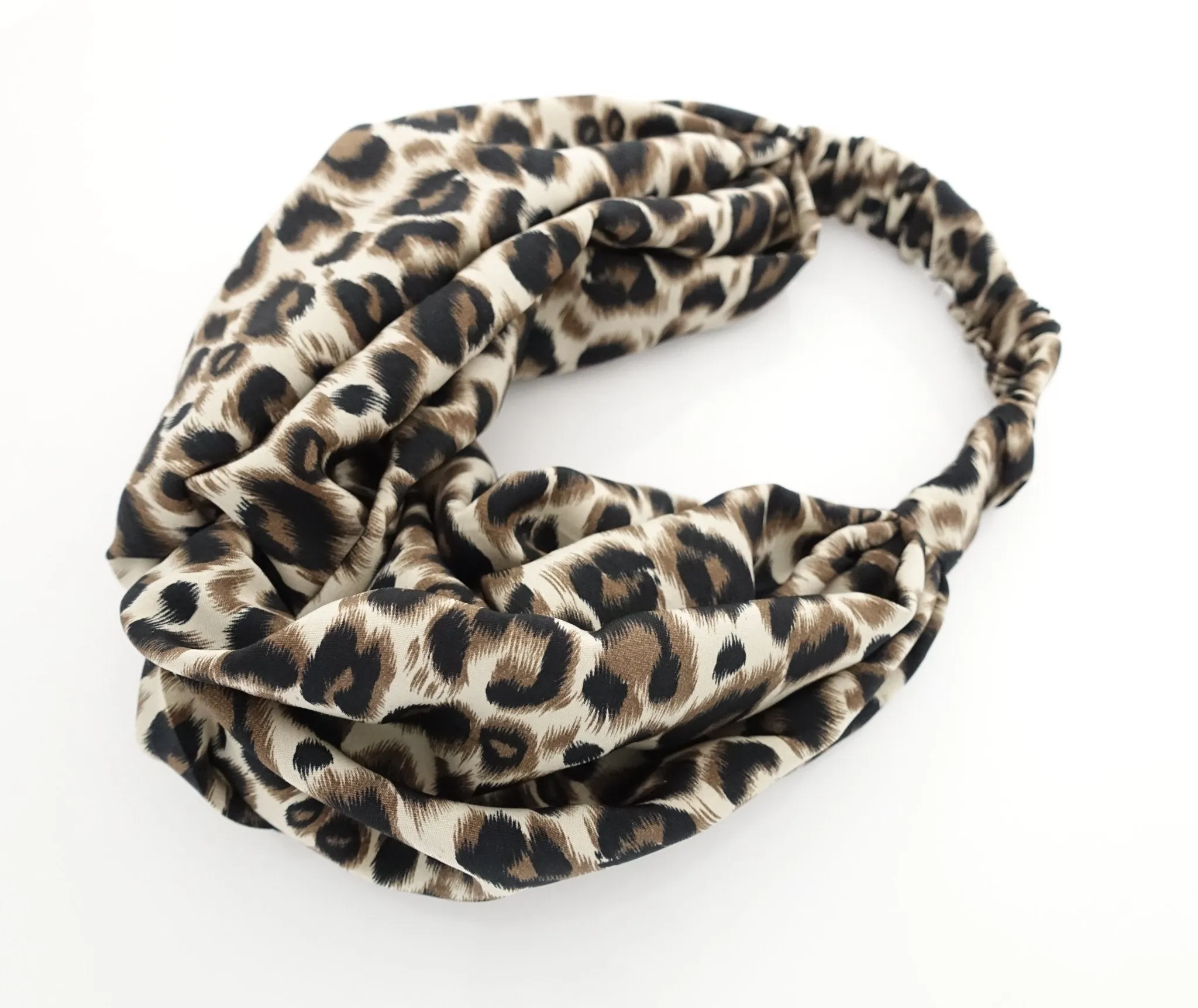 soft leopard print fashion hair turban women trendy headband