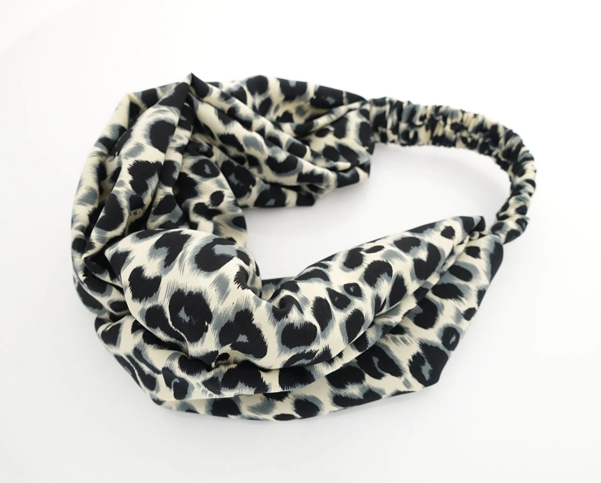 soft leopard print fashion hair turban women trendy headband